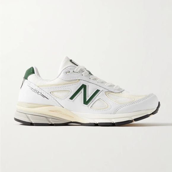 NEW BALANCE990v4 leather and mesh sneakers